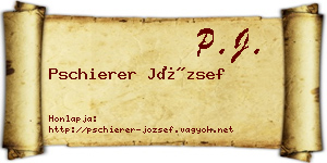 Pschierer József névjegykártya